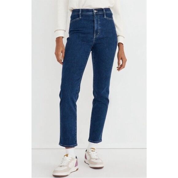 NWT Madewell High Rise Slim Straight Jeans Size 25 - Picture 1 of 10